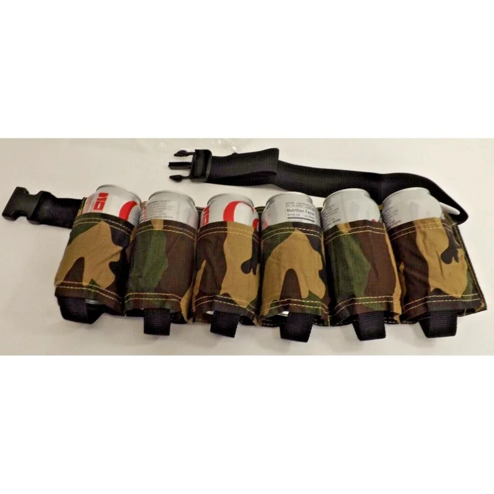 Tactical 🍺Six pack beverage Camo holster Belt (frosty beverages not included)